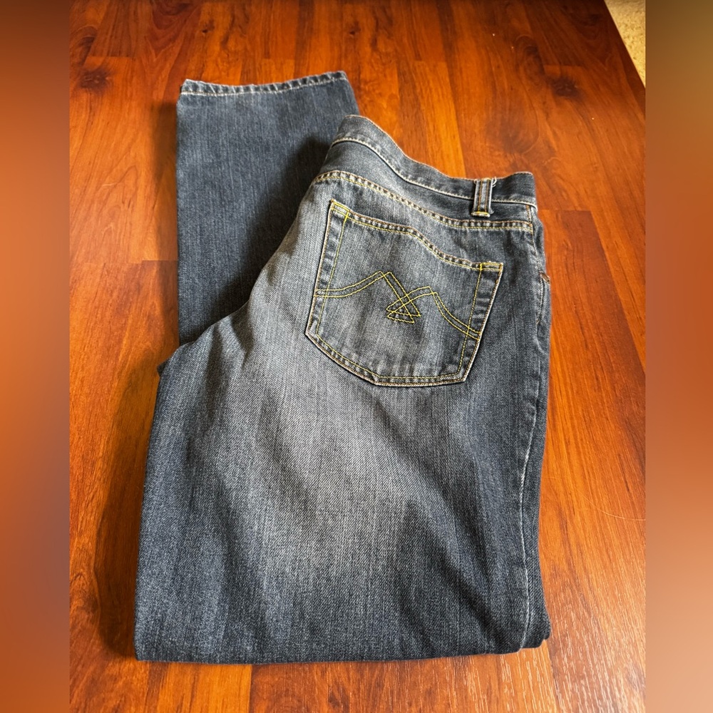 American Rag Mens Clark Fit Blue Slim Jeans Distressed S W34 L32